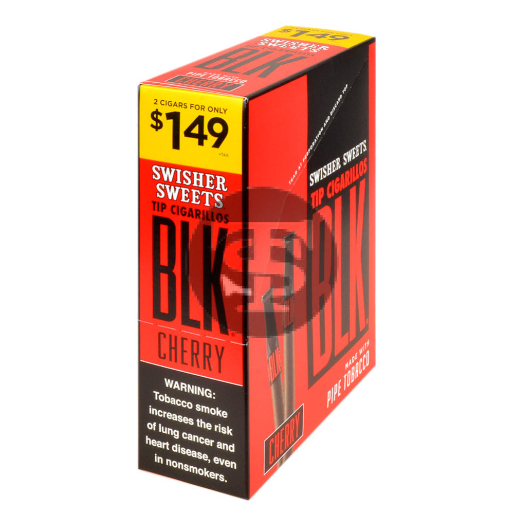 Swisher Sweets BLK Tip Cigarillos 2 for $1.49 Cherry 15 pouches of 2