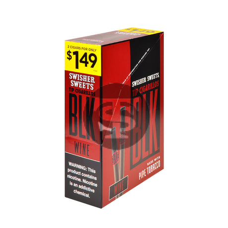 Swisher Sweets BLK Tip Cigarillos 2 for $1.49 Wine 15 pouches of 2 1