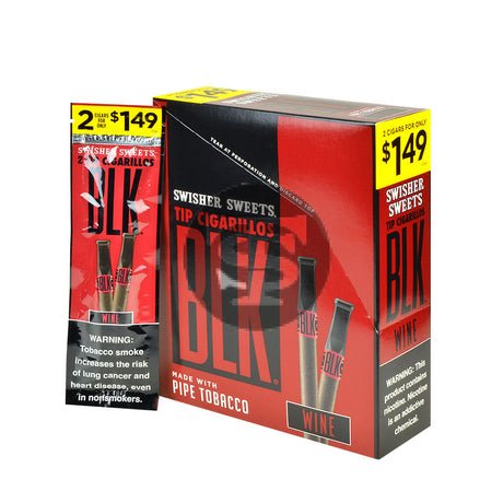 Swisher Sweets BLK Tip Cigarillos 2 for $1.49 Wine 15 pouches of 2 2