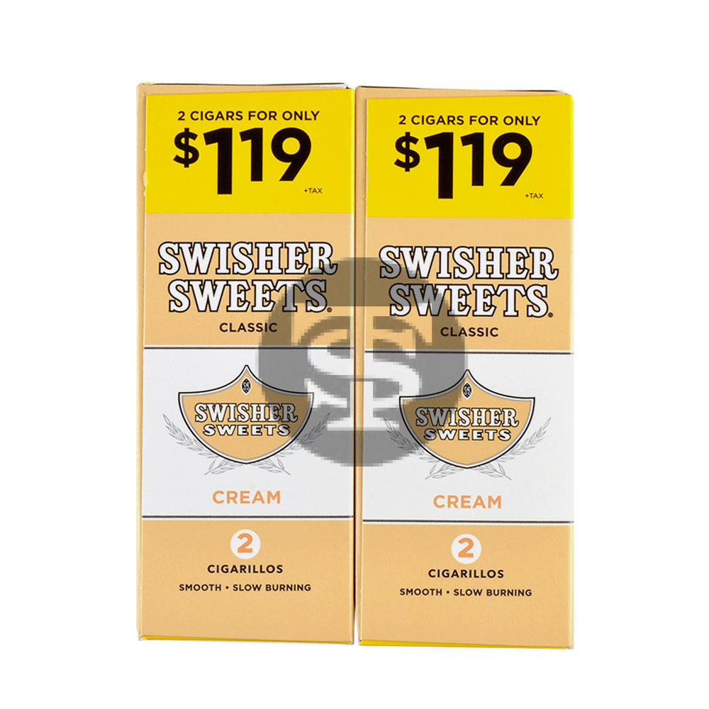 Swisher Sweets Cigarillos $1.19 Pre Priced 30 Packs of 2 Cigars Cream