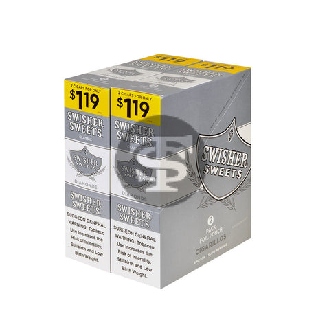 Swisher Sweets Cigarillos $1.19 Pre Priced 30 Packs of 2 Cigars Diamond