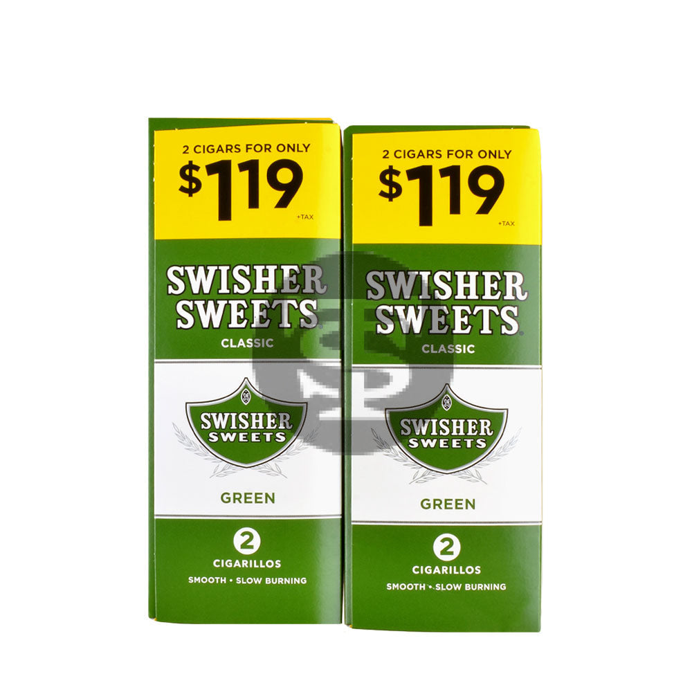 Swisher Sweets Cigarillos $1.19 Pre Priced 30 Packs of 2 Cigars Green Sweets