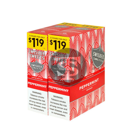 Swisher Sweets Cigarillos $1.19 Pre Priced 30 Packs of 2 Cigars Peppermint