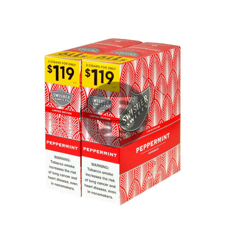 Swisher Sweets Cigarillos $1.19 Pre Priced 30 Packs of 2 Cigars Peppermint