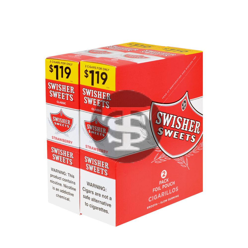 Swisher Sweets Cigarillos $1.19 Pre Priced 30 Packs of 2 Cigars Strawberry