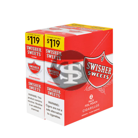 Swisher Sweets Cigarillos $1.19 Pre Priced 30 Packs of 2 Cigars Strawberry