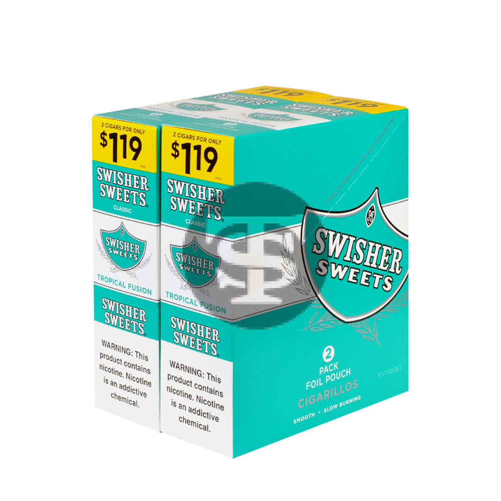 Swisher Sweets Cigarillos $1.19 Pre Priced 30 Packs of 2 Cigars Tropical Fusion