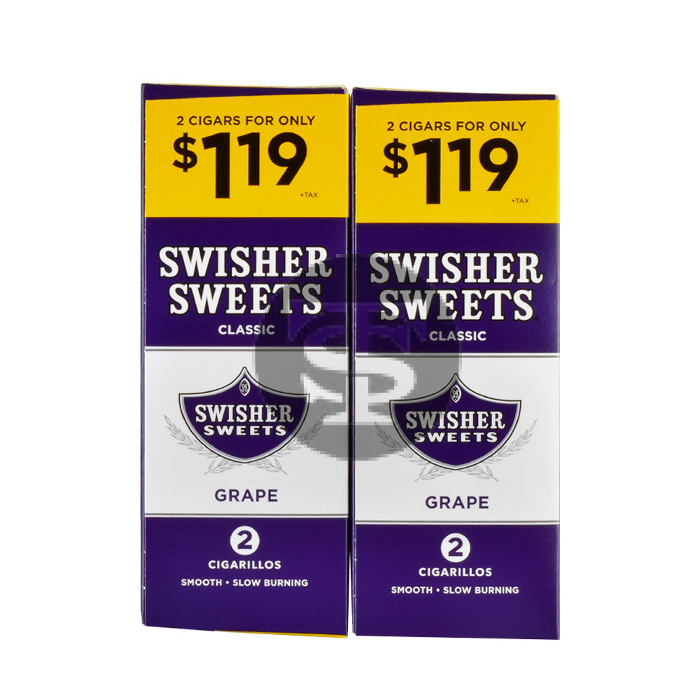 Swisher Sweets Cigarillos 30 Packs of 2 Cigars Grape $1.19