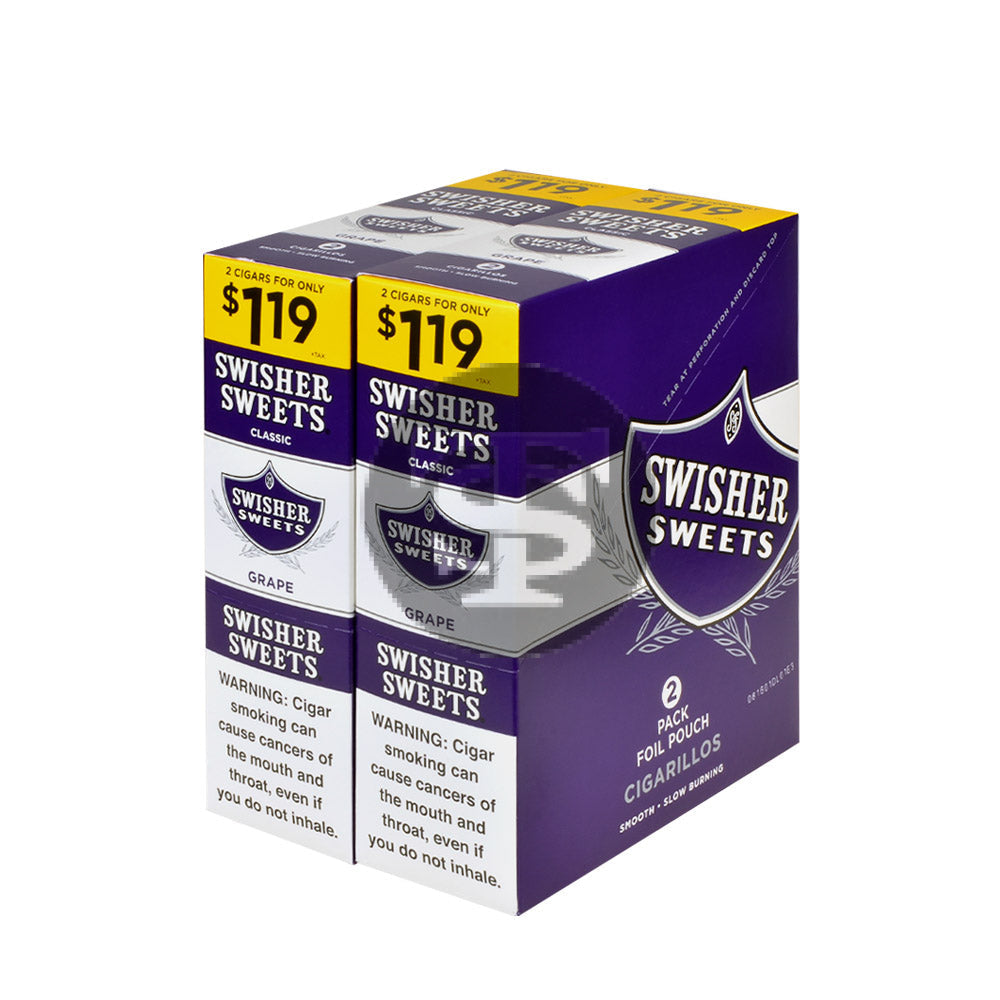 Swisher Sweets Cigarillos 30 Packs of 2 Cigars Grape $1.19