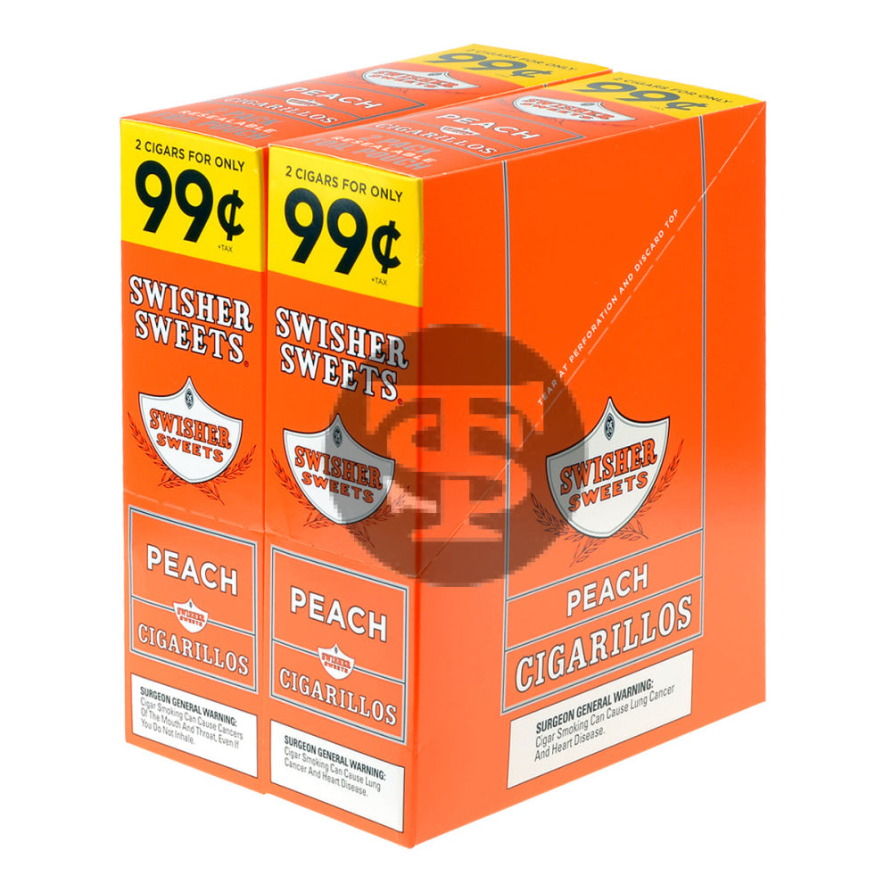 Swisher Sweets Cigarillos 99 Cent Pre Priced 30 Packs of 2 Cigars Peach 1