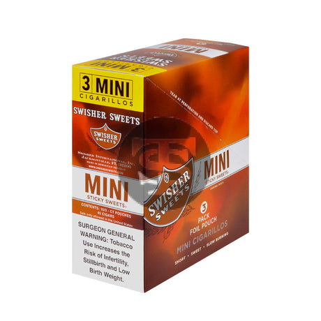 Swisher Sweets Mini Cigarillos 3 for 2 Sticky Sweets 15 Pouches of 3