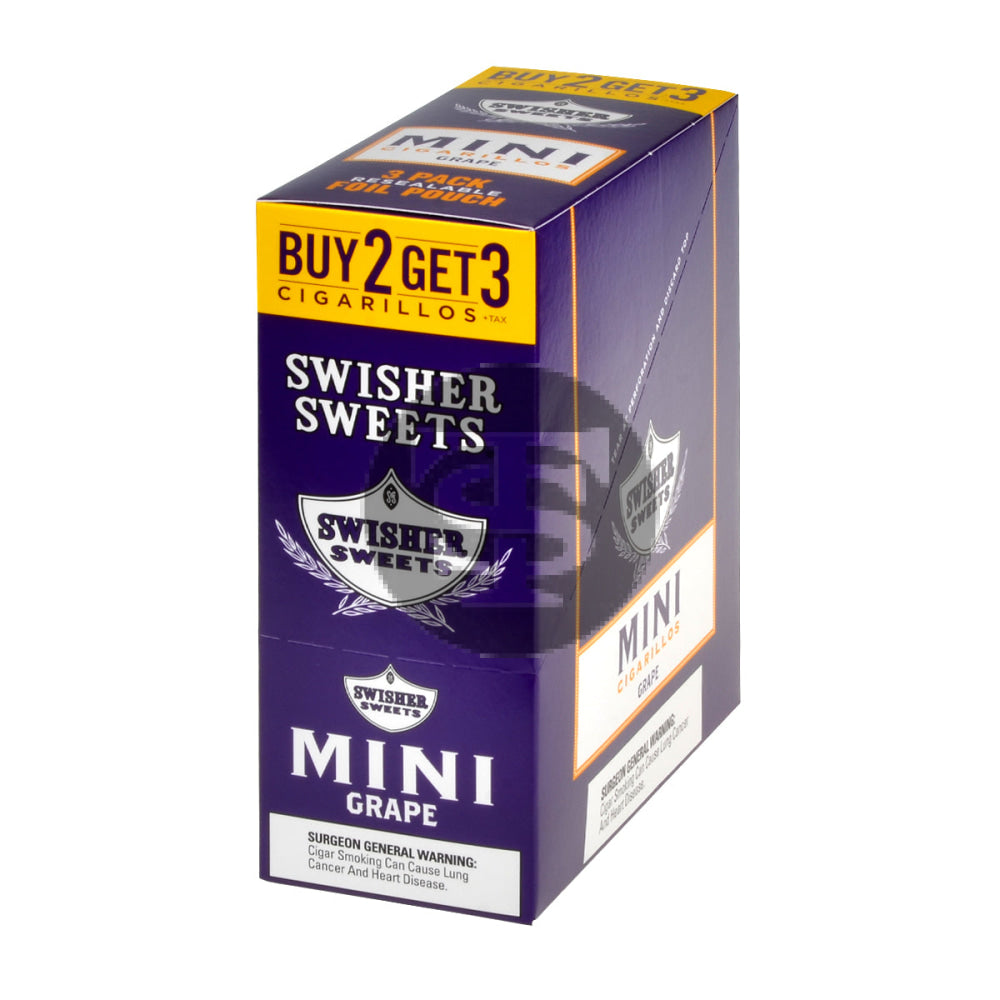 Swisher Sweets Mini Cigarillos Grape 15 Pouches of 3 4