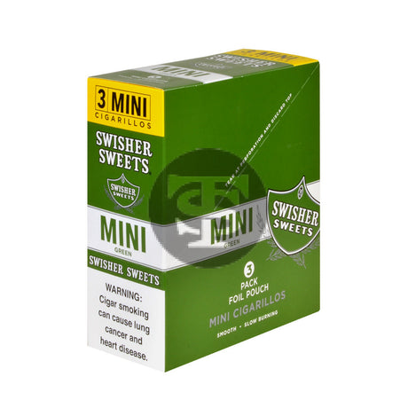 Swisher Sweets Mini Cigarillos Green Sweets 15 Pouches of 3 1