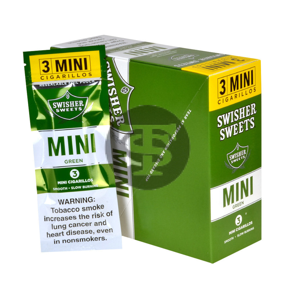 Swisher Sweets Mini Cigarillos Green Sweets 15 Pouches of 3 3