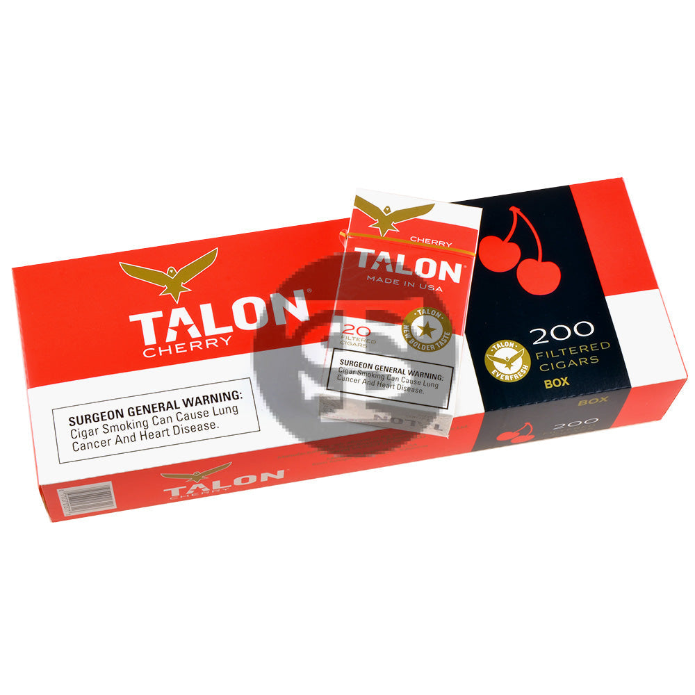 Talon Cherry Filtered Cigars 10 Packs of 20