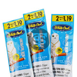 White Owl Cigarillos $1.19 Pre Priced 30 Packs of 2 Cigars Blue Raspberry