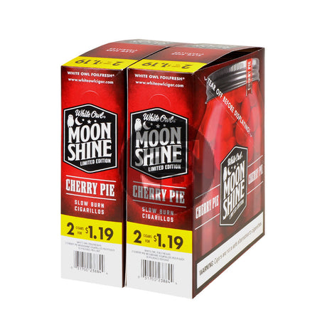 White Owl Cigarillos $1.19 Pre Priced 30 Packs of 2 Cigars Moonshine(Cherry Pie)