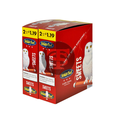 White Owl Cigarillos $1.19 Pre Priced 30 Packs of 2 Cigars Sweets