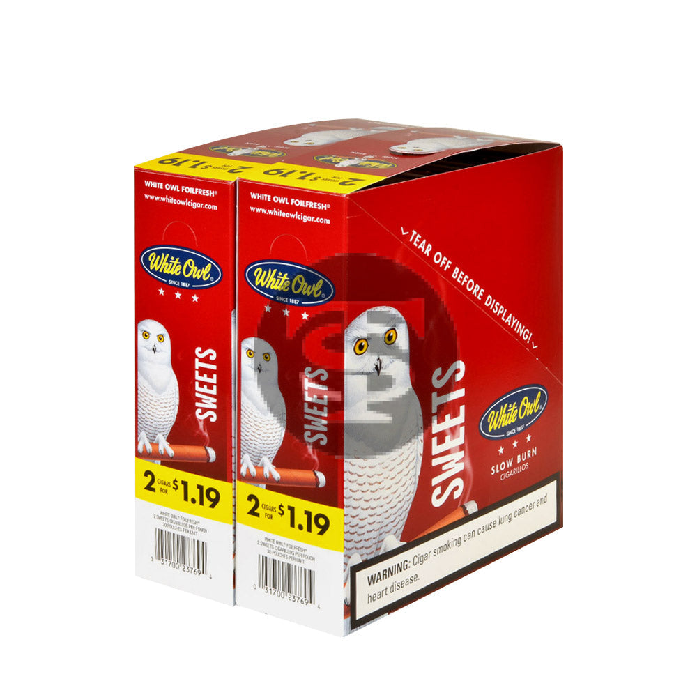 White Owl Cigarillos $1.19 Pre Priced 30 Packs of 2 Cigars Sweets