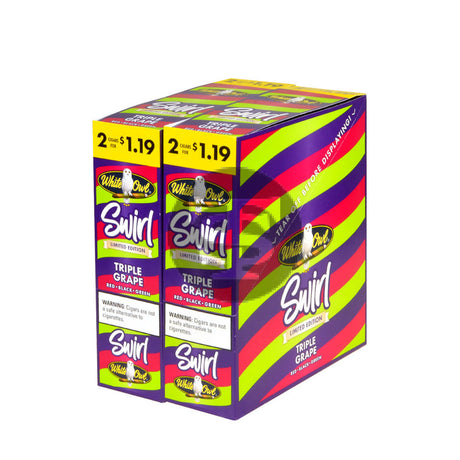 White Owl Cigarillos $1.19 Pre Priced 30 Packs of 2 Cigars Triple Grape