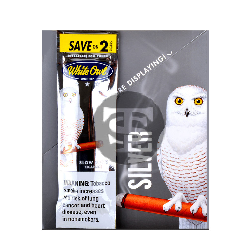 White Owl Cigarillos 30 Packs of 2 Cigars Silver