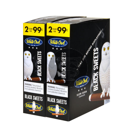 White Owl Cigarillos 99 Cent Pre Priced 30 Packs of 2 Cigars Black