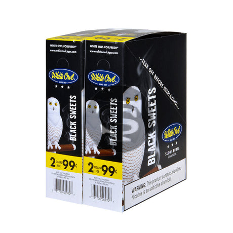 White Owl Cigarillos 99 Cent Pre Priced 30 Packs of 2 Cigars Black