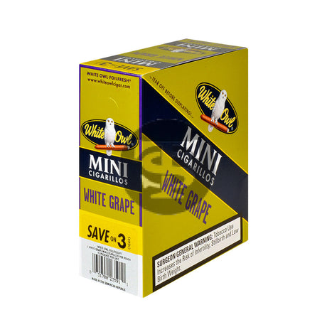 White Owl Cigarillos Mini Save on 3 White Grape 15 Packs Of 3 2