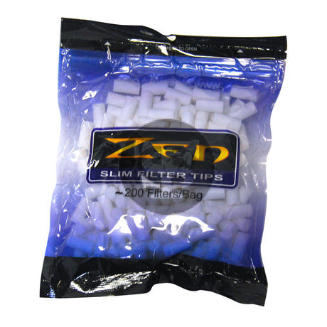 Zen Filter Tips Slim White 200 Tips Per Bag 1