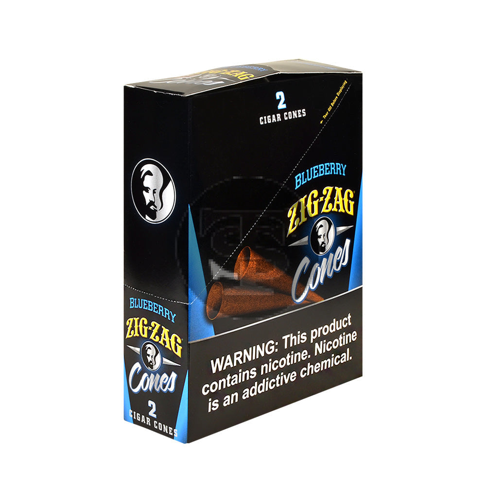 Zig Zag Cigar Cones Blueberry 15x2pk