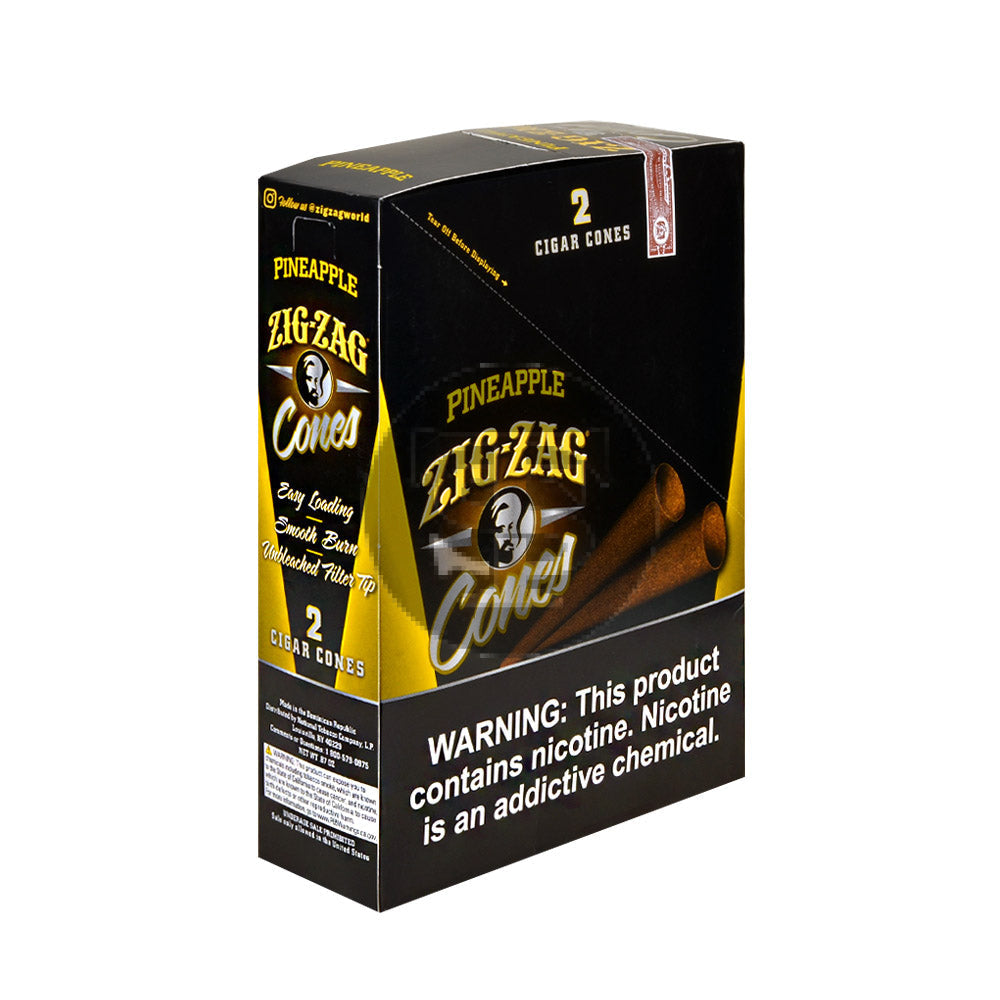 Zig Zag Cigar Cones Pineapple 15x2pk