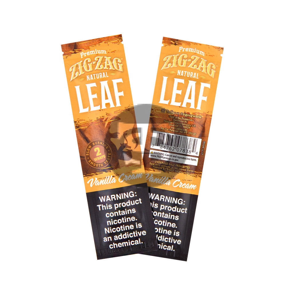 Zig Zag Natural Leaf Wraps 25x2ct Vanilla Cream