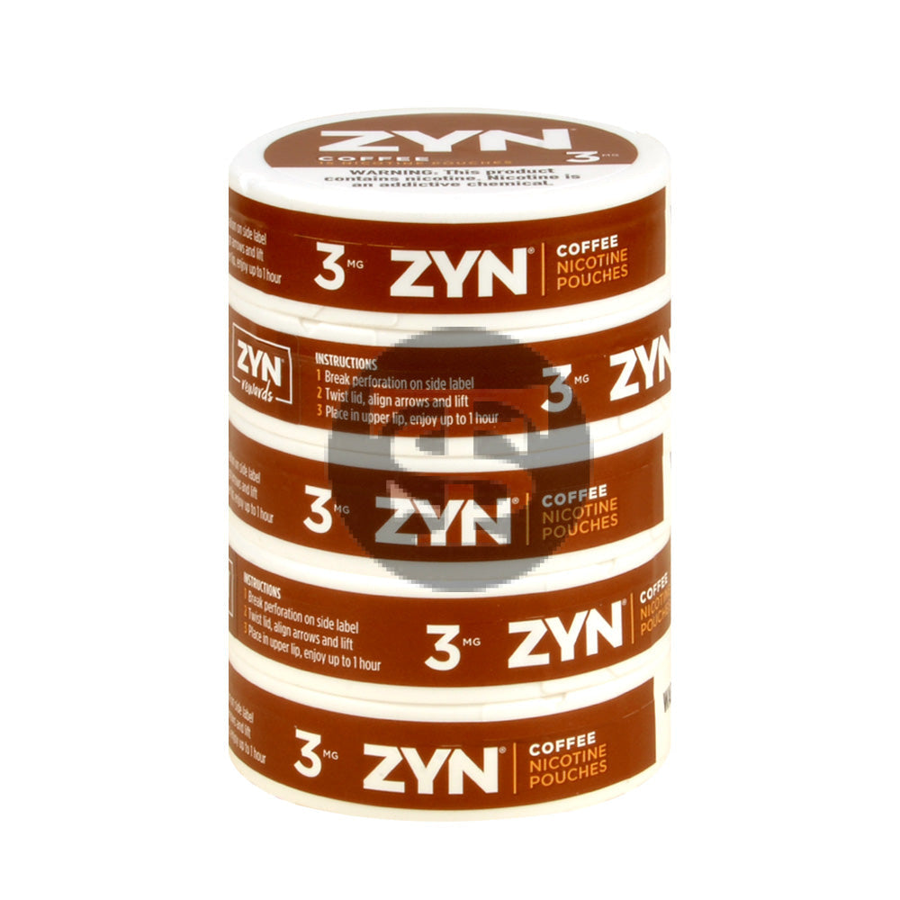 Zyn Nicotine pouches 3mg Coffee 5 cans