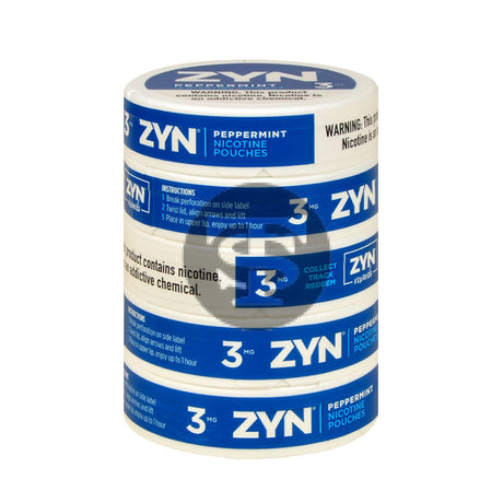 Zyn Nicotine pouches 3mg Peppermint 5 cans