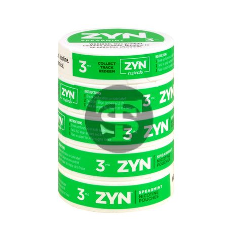 Zyn Nicotine pouches 3mg Spearmint 5 cans