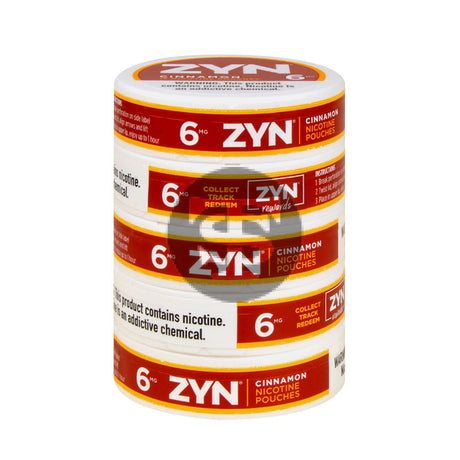 Zyn Nicotine pouches 6mg Cinnamon 5 cans