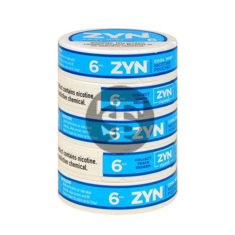 Zyn Nicotine pouches 6mg Cool Mint 5 cans