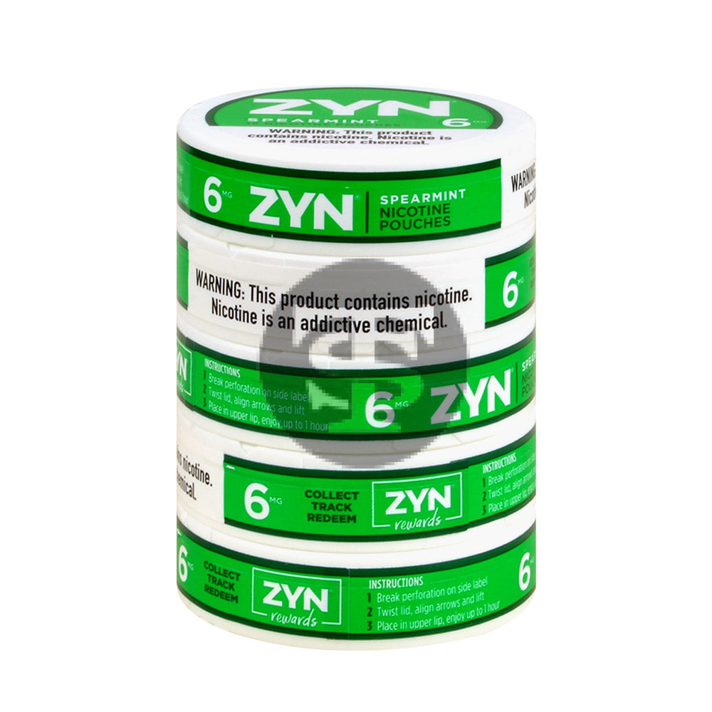 Zyn Nicotine pouches 6mg Spearmint 5 cans