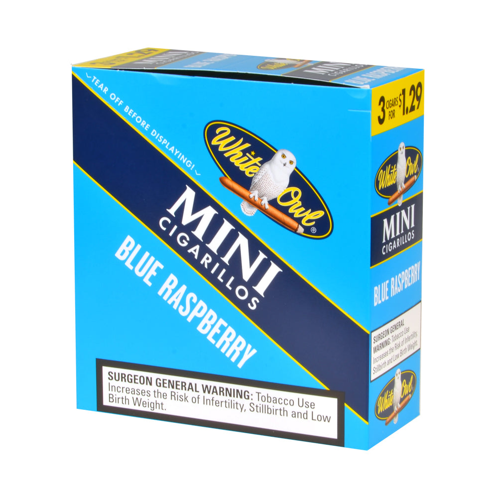 White Owl Cigarillos Mini 3 for $1.29 15 Packs Of 3 Blue Raspberry 3