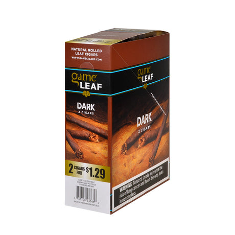 Game Leaf Dark Cigarillos 2 for $1.29 Cents 15 Pouches of 2