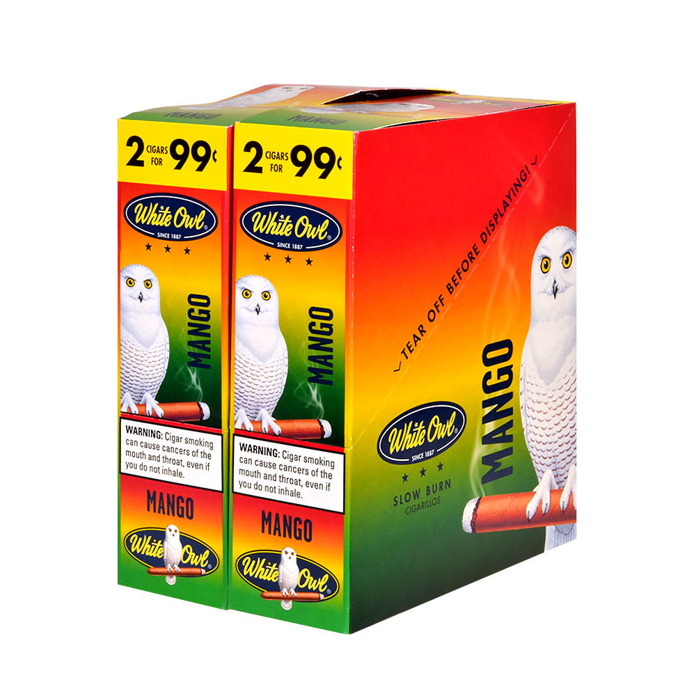 White Owl Cigarillos 99 Cent Pre Priced 30 Packs of 2 Cigars Mango