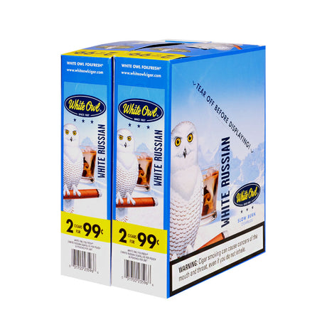 White Owl Cigarillos 99 Cent Pre Priced 30 Packs of 2 Cigars White Russian