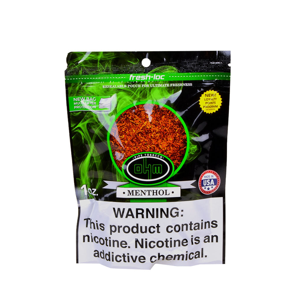 OHM Menthol Pipe Tobacco 1 oz. Bag 1