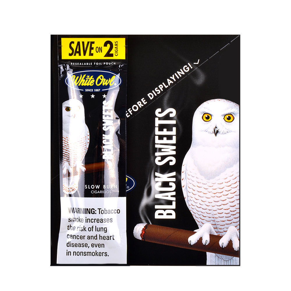 White Owl Cigarillos 30 Packs of 2 Cigars Black Sweets