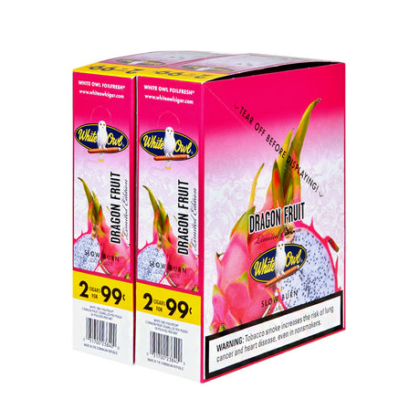 White Owl Cigarillos 99 Cent Pre Priced 30 Packs of 2 Cigars Dragon Fruit