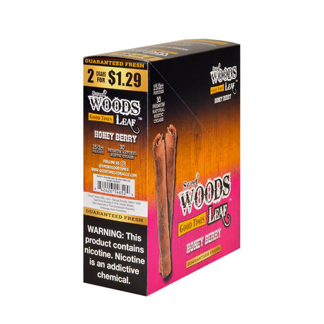 Good Times Sweet Woods 2 For $1.29 Cigarillos 15 Pouches of 2 Honey Berry