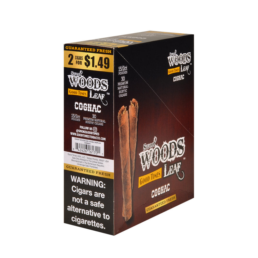 Good Times Sweet Woods 2 For $1.49 Cigarillos 15 Pouches of 2 Cognac