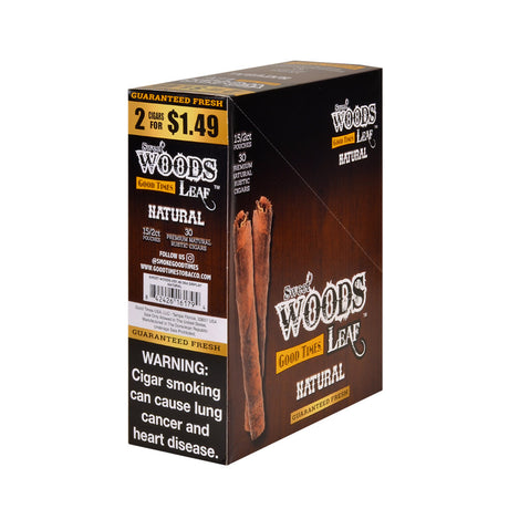 Good Times Sweet Woods 2 For $1.49 Cigarillos 15 Pouches of 2 Natural