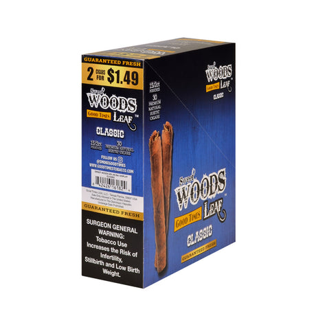 Good Times Sweet Woods 2 For $1.49 Cigarillos 15 Pouches of 2 Classic