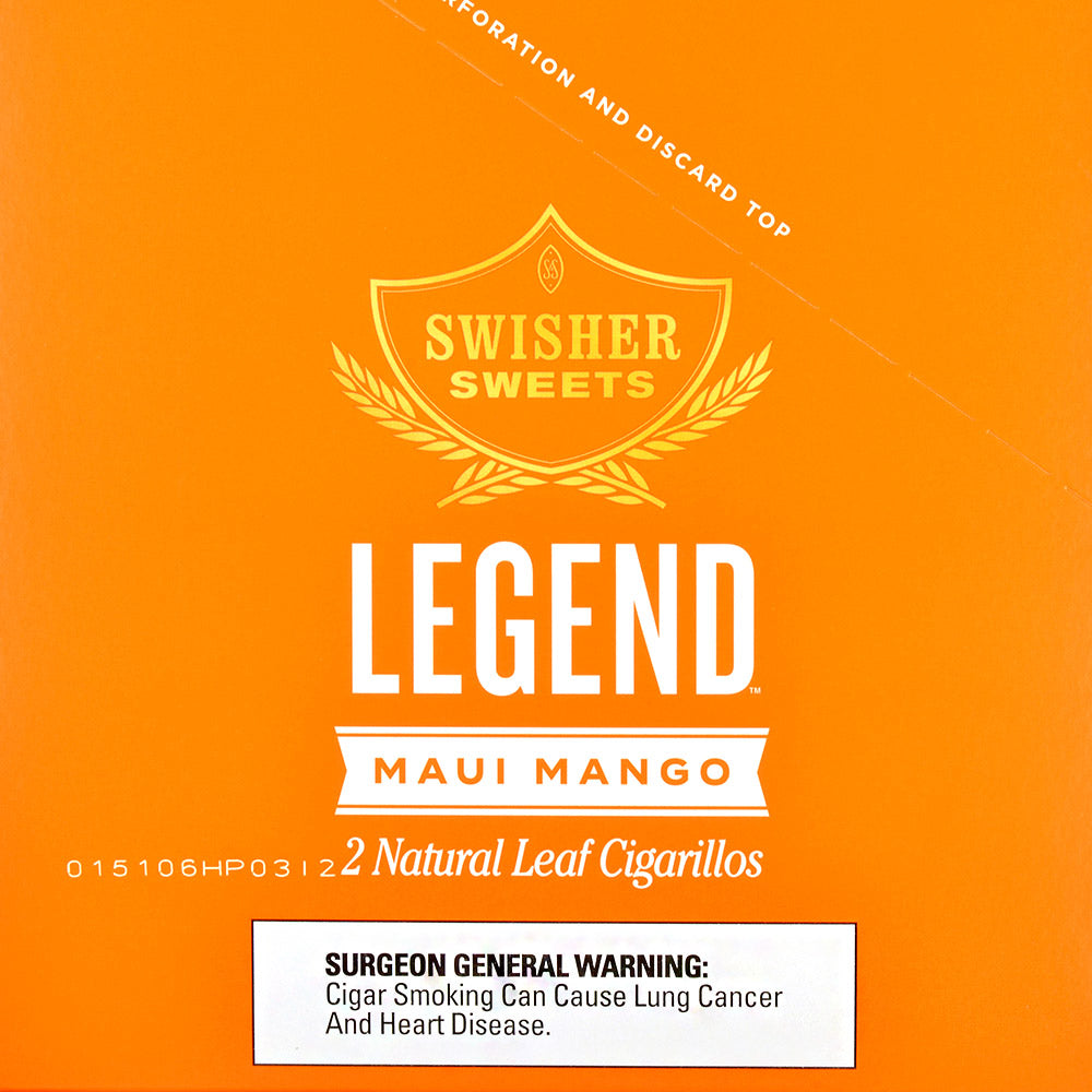Swisher Sweets Legend Maui Mango Cigarillos, 15 pouches of 2